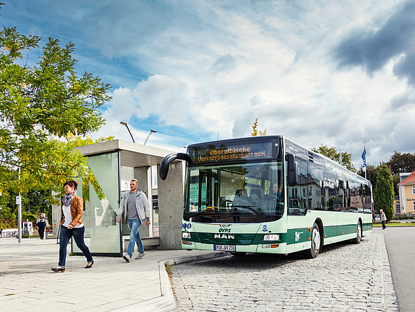 Öffentliche Verkehrsmittel Bus am ZOB Pirna