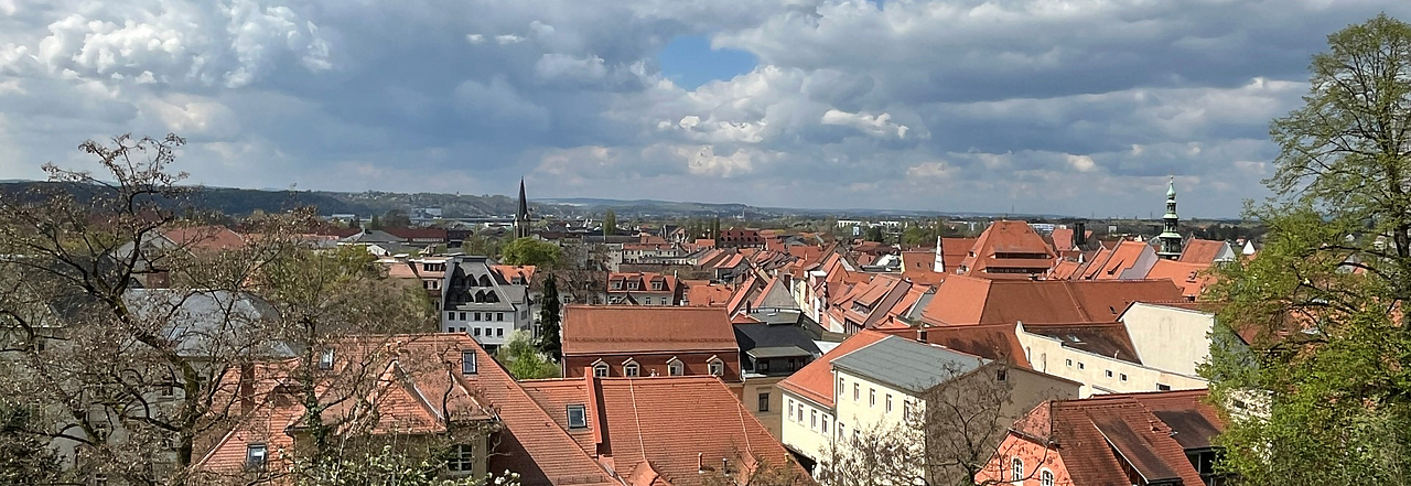 Aussicht auf die Altstadt vom Schlossberghang aus