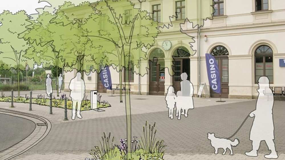 Vorschlag für die Umsetzung des Stadtgrünkonzeptes am Pirnaer Bahnhof