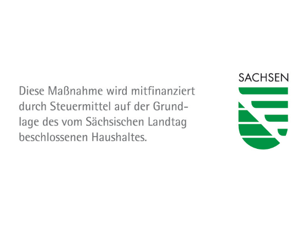 Logo zur Förderung durch das Land Sachsen